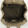 Prada Canapa handbag in etoupe grained leather - Detail D2 thumbnail