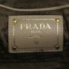 Prada Canapa handbag in etoupe grained leather - Detail D3 thumbnail