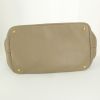 Prada Canapa handbag in etoupe grained leather - Detail D4 thumbnail
