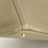 Prada Canapa handbag in etoupe grained leather - Detail D5 thumbnail