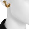 Rene Boivin 1980's earrings for non pierced ears in yellow gold - Detail D1 thumbnail