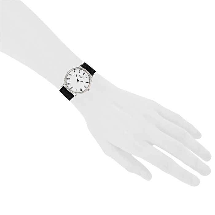 Reloj Patek Philippe Calatrava Clous De Paris de oro blanco Ref :  3744 Circa  1990 - Detail D1