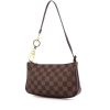 Louis Vuitton Pochette accessoires pouch in damier canvas and brown leather - 00pp thumbnail
