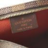 Louis Vuitton Pochette accessoires pouch in damier canvas and brown leather - Detail D3 thumbnail