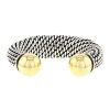 Rene Boivin 1980's half bangle in silver and yellow gold - 00pp thumbnail