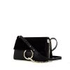 Chloé small model shoulder bag in black leather and black suede - 00pp thumbnail