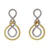 Twisted Buccellati earrings in yellow gold and white gold - 00pp thumbnail