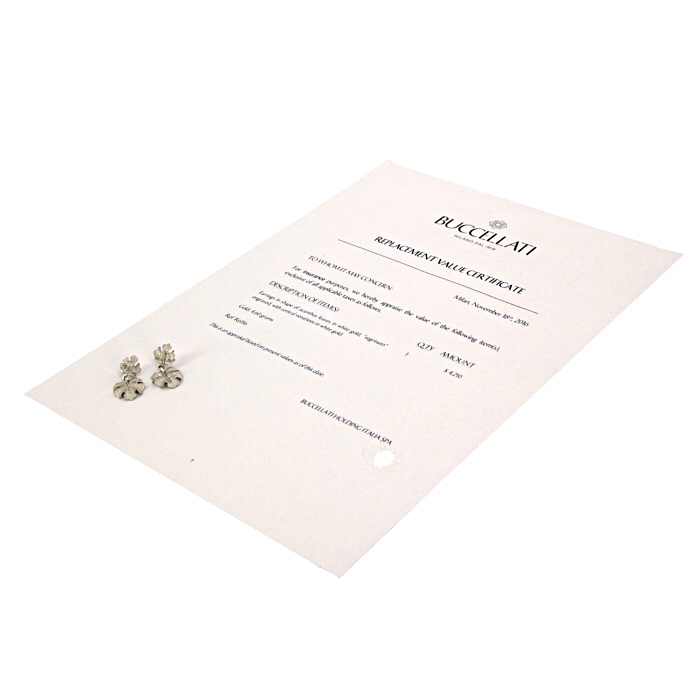 Paire de boucles d'oreilles articulée Buccellati en or blanc - Detail D2