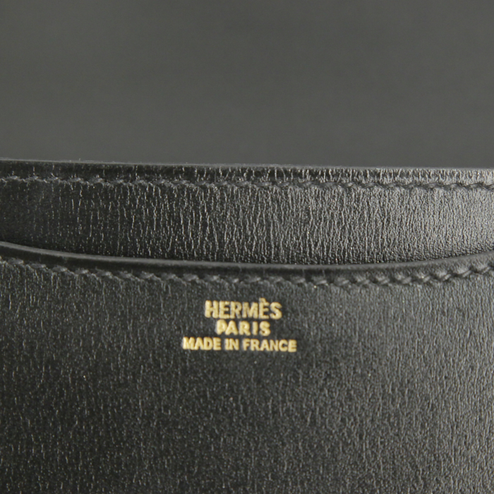 Borsa Hermes Constance modello piccolo in pelle box nera - Detail D4