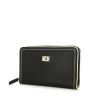 Chanel 2.55 wallet in black and white leather - 00pp thumbnail