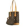 Louis Vuitton Bucket shopping bag in brown monogram canvas and natural leather - 00pp thumbnail