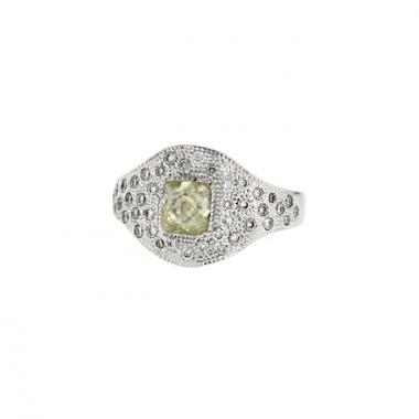 Bague De Beers Aurora en or blanc et diamant brut et en diamants