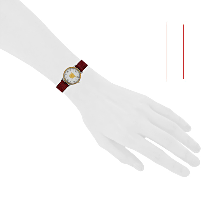 Reloj Hermes Sellier - wristwatch de oro y acero Circa 1990 - Detail D1