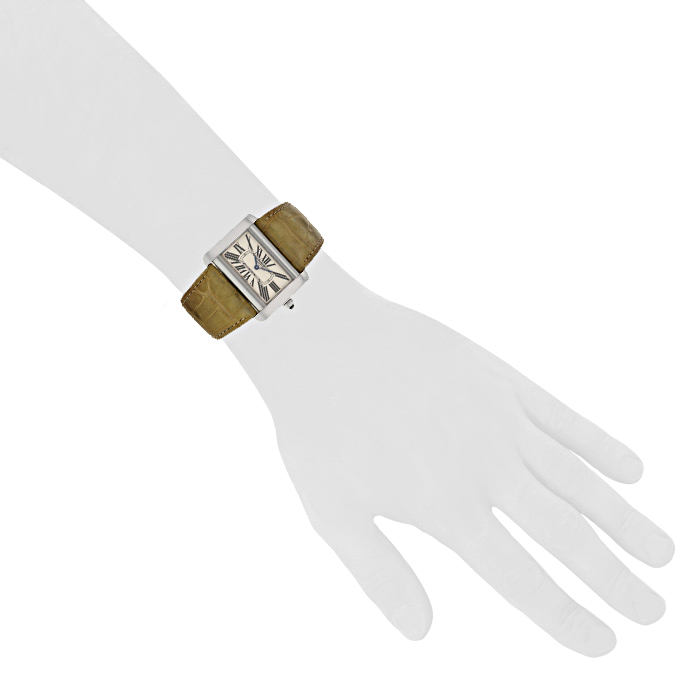 Montre Cartier Tank Divan en acier Ref :  2600 Vers  2000 - Detail D1