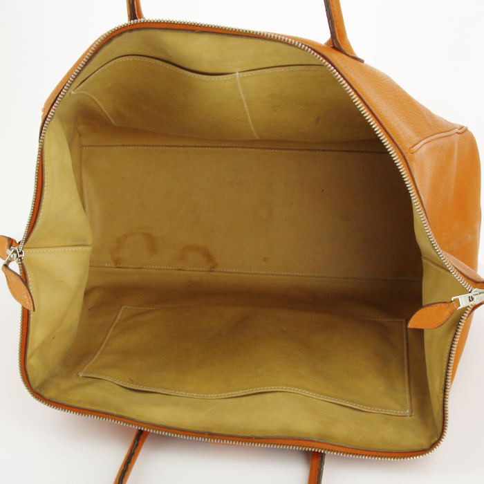 Borsa Hermes Paris-Bombay in pelle togo arancione - Detail D2