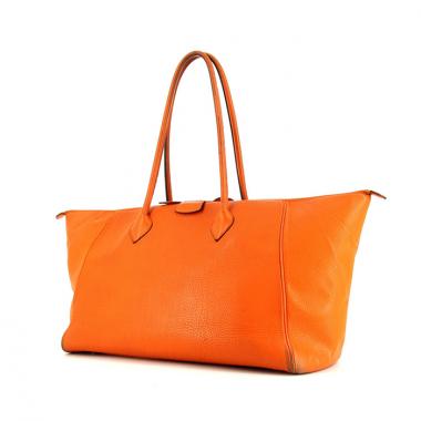 Sac à main Hermes Paris-Bombay en cuir togo orange