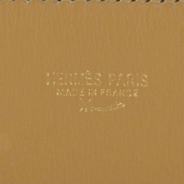 Ceinture Hermes Médor en cuir box marron - Detail D1