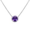 Poiray necklace in white gold,  amethyst and diamonds - 00pp thumbnail
