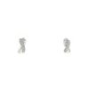 Poiray Tresse hoop earrings in white gold and diamonds - 00pp thumbnail