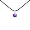 Poiray Fille Antique pendant in white gold,  diamonds and amethyst - 00pp thumbnail