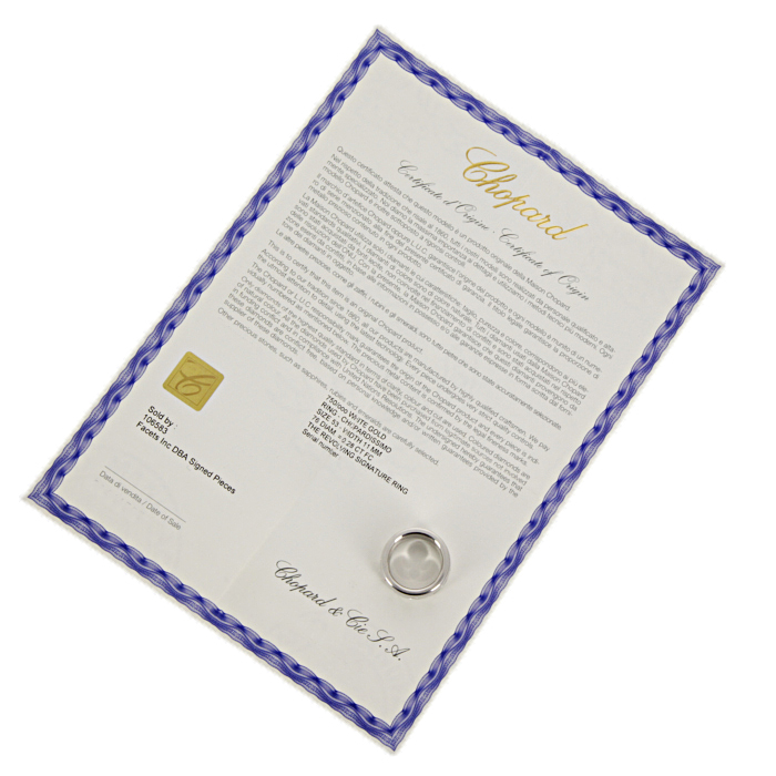 Anello Chopard Chopardissimo modello medio in oro bianco e diamanti - Detail D2