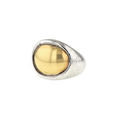 Rene Boivin 1980's ring in silver and yellow gold