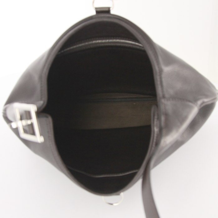 Sac à main Hermes Trim en cuir marron - Detail D2