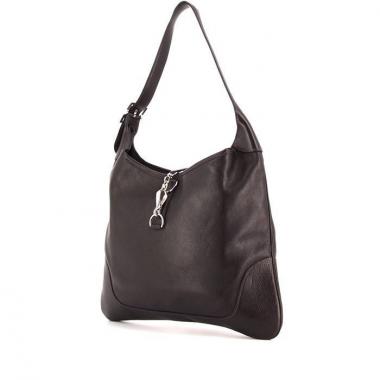 Sac à main Hermes Trim en cuir marron