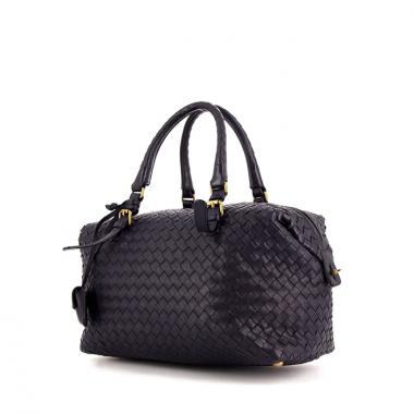 Bottega Veneta handbag in purple intrecciato leather