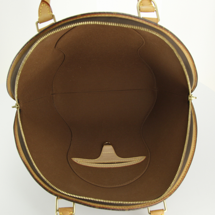 Bolso de mano Louis Vuitton Ellipse modelo grande en lona Monogram y cuero natural - Detail D2