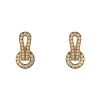 Cartier Agrafe earrings in yellow gold and diamonds - 00pp thumbnail
