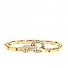 Bracelet Cartier Agrafe en or jaune et diamants - 360 thumbnail
