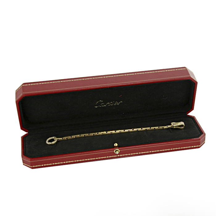 Brazalete Cartier Agrafe en oro amarillo y diamantes - Detail D2