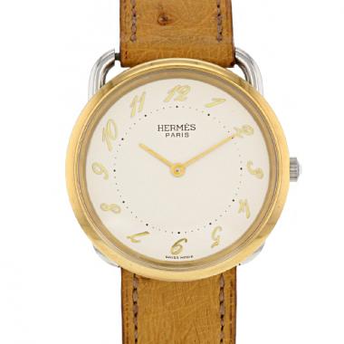 Orologio Hermes Arceau in oro placcato e acciaio Circa  1990
