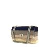 Chanel 2.55 handbag in navy blue, grey and beige tricolor tweed - 00pp thumbnail