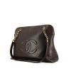 Chanel Grand Shopping shopping bag in brown quilted grained leather - 00pp thumbnail
