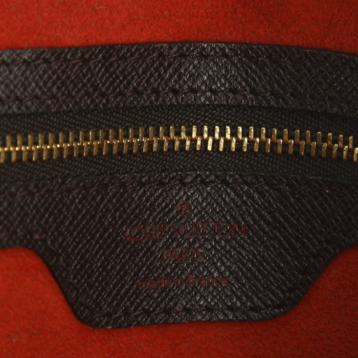 Louis Vuitton Brera Bag handbag in damier canvas and brown leather - Detail D3