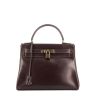 Hermes Kelly 28 cm handbag in brown box leather - 360 thumbnail