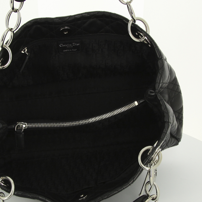 Borsa Dior Dior Soft modello piccolo in pelle nera cannage - Detail D2
