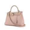Hermes Kelly 28 cm handbag in varnished pink Swift leather - 00pp thumbnail