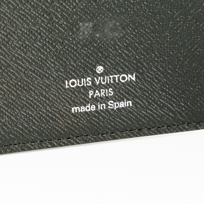 Billetera Louis Vuitton Marco en lona a cuadros revestida gris Graphite - Detail D2