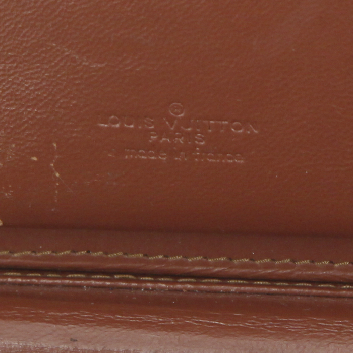 Porta-documentos Louis Vuitton en lona Monogram y cuero natural - Detail D3