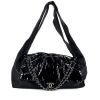 Chanel Grand Shopping shopping bag in black patent leather and black quilted leather - 360 thumbnail