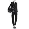 Bolso Cabás Chanel Grand Shopping en charol negro y cuero acolchado negro - Detail D1 thumbnail