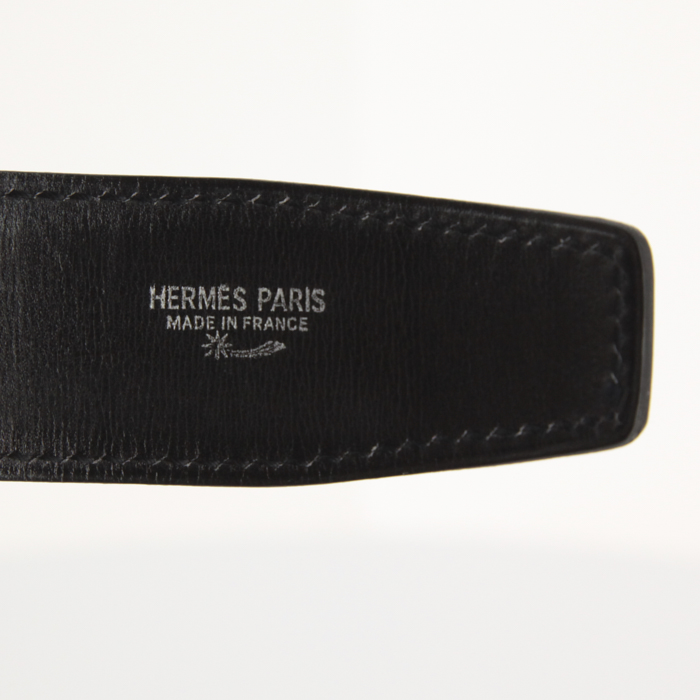 Cintura Hermes in pelle box nera - Detail D1