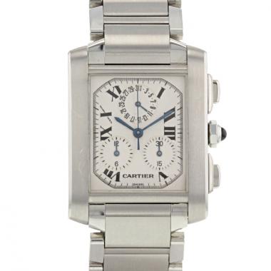 Orologio Cartier Tank Française Chrono in acciaio Ref :  2303 Circa  2000