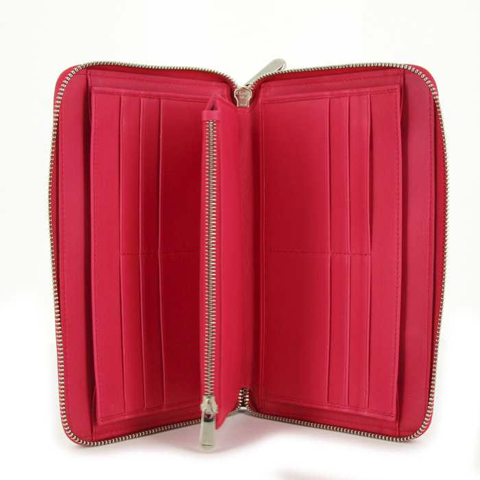 Portafogli Dior Lady Dior in pelle rosa fucsia cannage - Detail D2