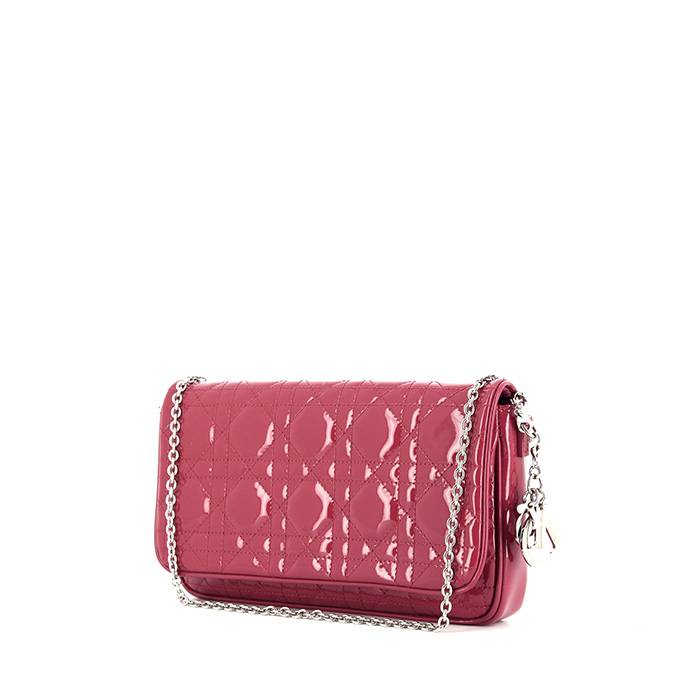 Borsa/pochette Dior in pelle verniciata cannage