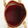 Bolso Cabás Louis Vuitton Bucket en lona Monogram marrón y roja y cuero natural - Detail D2 thumbnail