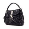 Miu Miu Coffer handbag in navy blue quilted leather - 00pp thumbnail